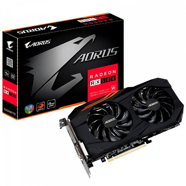 Placa de Vídeo Vga Amd Gigabyte Radeon Rx 580 4gb Aorus Gddr5 GV-RX580AORUS-4GD
