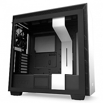 Gabinete Gamer NZXT H710, Mid Tower, Com 4 Fans, Vidro Temperado, White, S-Fonte, CA-H710B-W1