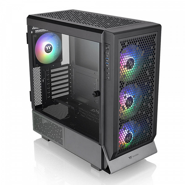 Gabinete Thermaltake Ceres 500 TG ARGB, Mid-tower, Vidro Temperado - Preto