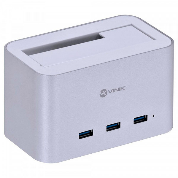 Dock Station Vinik, 1 Baia, 2.5´/3.5´, USB 3.0, Prata - DS-A30HB