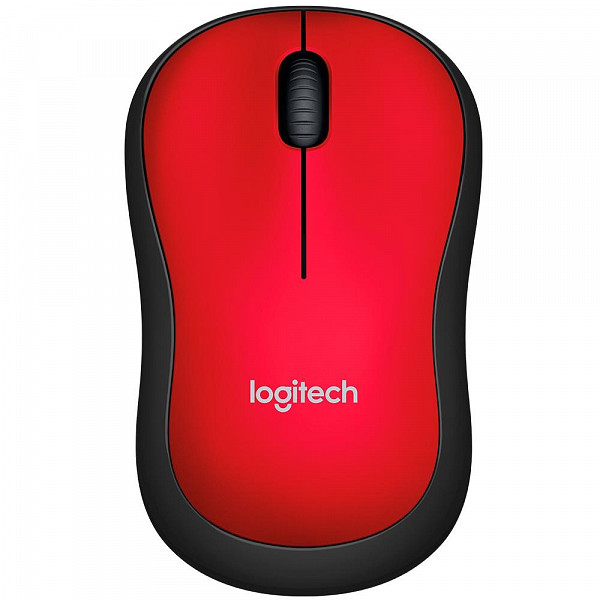 Mouse Logitech M185 Sem Fio Vermelho 1000DPI - 910-003635