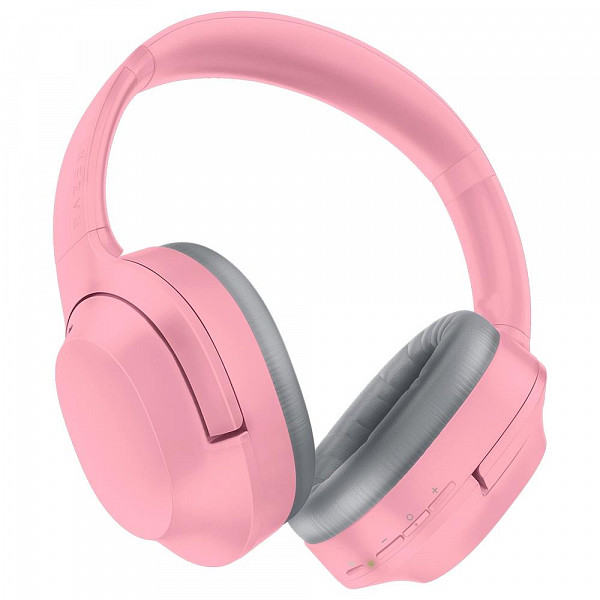 Headset Gamer Sem Fio Razer Opus X, Cancelamento Ruídos ANC, Drivers 40mm, Bluetooth, USB-C, Quartz Rosa - RZ04-03760300-R3U1