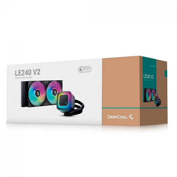 Water Cooler DeepCool LE240 V2, ARGB, 240mm, Intel-AMD, Preto, R-LE240-BKAMMC-G-2