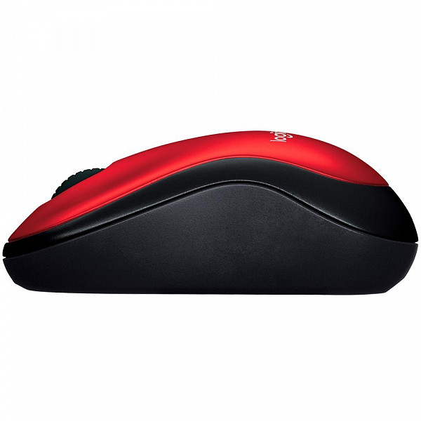 Mouse Logitech M185 Sem Fio Vermelho 1000DPI - 910-003635