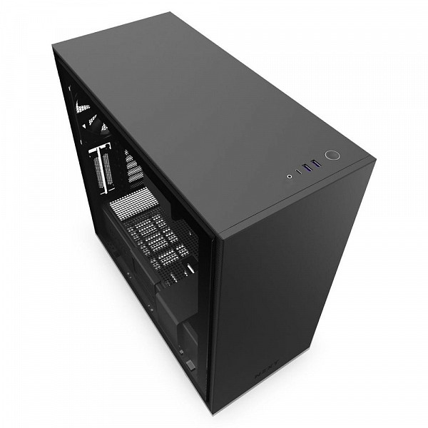 Gabinete Gamer NZXT H710, Mid Tower, Com 4 Fans, Vidro Temperado, Black, S-Fonte, CA-H710B-B1