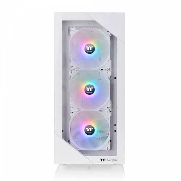 Gabinete Gamer Thermaltake View 200 TG ARGB Snow, Mid Tower, Vidro Temperado, ATX, White, Sem Fonte, Com 3 Fans, CA-1X3-00M6WN-00