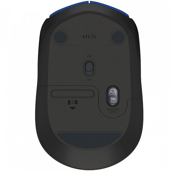 Mouse Logitech M170 Sem Fio Azul e Preto - 910-004800
