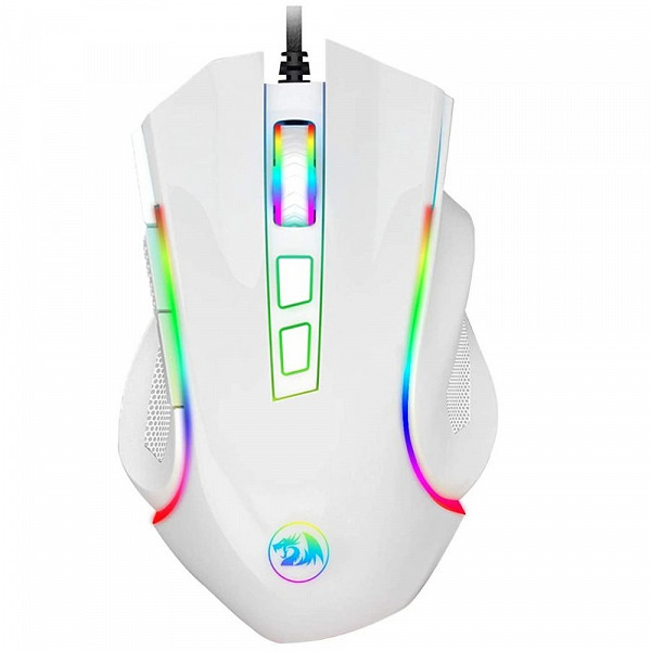 Mouse Gamer Redragon Griffin, RGB, Branco Lunar 7200 DPI  - M607W