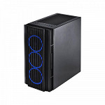 Gabinete Mid-Tower Atmos Preto Com 4 Fans 120Mm Led Azul - Lateral Em Vidro Temperado - Atptaz4fcv