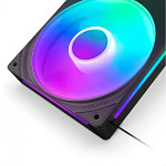Kit Fan 360mm NZXT F360 RGB Core, 3 Ventoinhas De 120mm, Single-Frame, Preto, RF-U36HF-B1