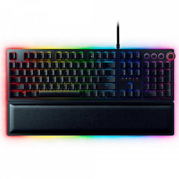 Teclado Óptico-Mecânico Gamer Razer Huntsman Elite, Chroma, Razer Switch Purple, US - RZ03-01870200-R3U1
