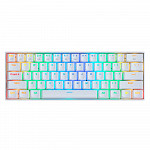 Teclado Gamer Redragon Mecânico Draconic 60% Rgb Branco Switch Brown K530 Sem Fio