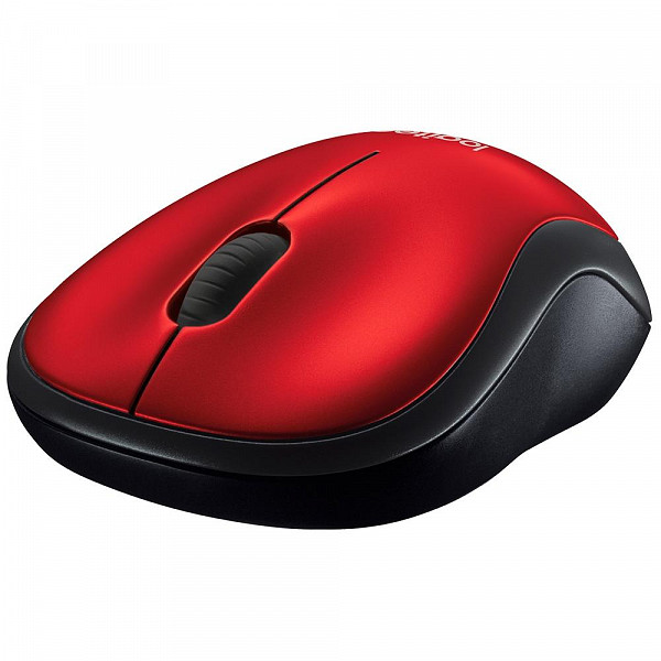 Mouse Logitech M185 Sem Fio Vermelho 1000DPI - 910-003635