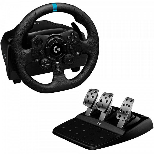 Volante Logitech G923, PS5, PS4, PC com Force Feedback TRUEFORCE - 941-000148