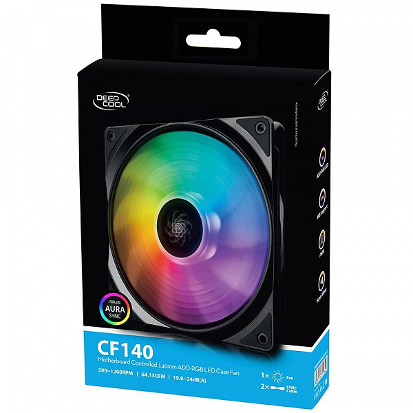 Cooler FAN Deepcool CF140, 140mm, RGB - DP-FA-RGB-CF140-1