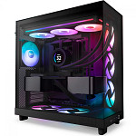 Kit Fan 360mm NZXT F360 RGB Core, 3 Ventoinhas De 120mm, Single-Frame, Preto, RF-U36HF-B1