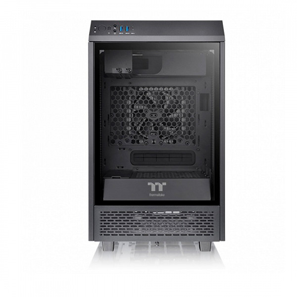 Gabinete Thermaltake The Tower 100  Mini Preto com Janela Lateral em Vidro Temperado 120MM CA1R300S1WN00