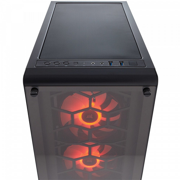 Gabinete Corsair Gamer Crystal ATX Series 460X Preto CC-9011099-WW