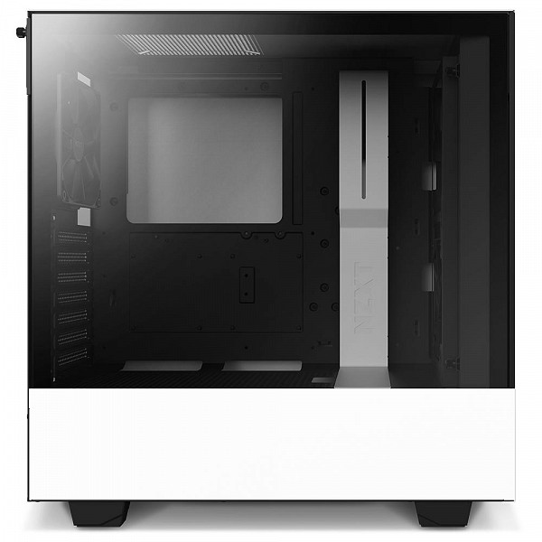 Gabinete Gamer NZXT H510 Flow, MId Tower, RGB, com FAN, Lateral em Vidro Temperado, Branco - CA-H52FW-01