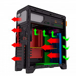 Gabinete Gamemax ECO G561F Preto - Led Verde