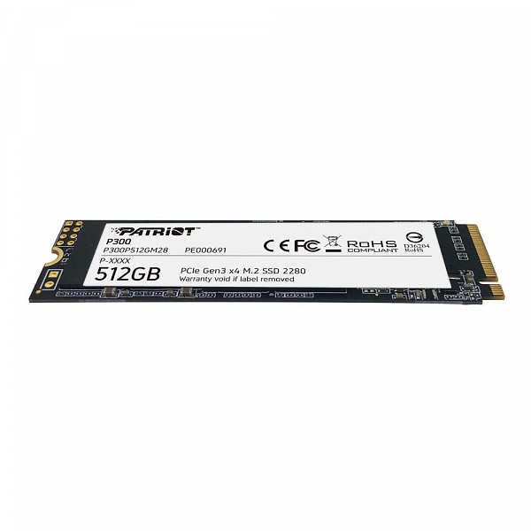 SSD Patriot P300 512GB, M.2 2280 PCIe GEN3X4 - P300P512GM28