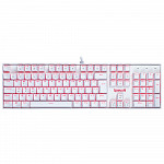 Teclado Mecânico Gamer Redragon Mitra Lunar K551W, Switch Vermelho, ABNT2, Branco