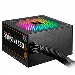 Fonte Gamdias Cyclops M1-550B, 550W, RGB, 80 Plus Bronze, Cybenetics, Teclab, PFC Ativo