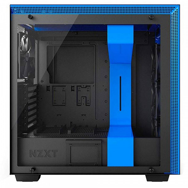 Gabinete NZXT H700, com FAN, Lateral em Vidro, Preto/Azul - CA-H700B-BL