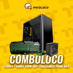 Gabinete Thermaltake V200 Tg + Fonte Thermaltake 500W 80 Plus White + Teclado e Mouse Thermaltake TT Sports Challenger Prime