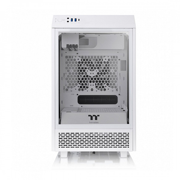 Gabinete Thermaltake The Tower 100  Mini Snow com Janela Lateral em Vidro Temperado 120MM CA1R300S6WN00