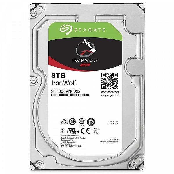 HD Seagate IronWolf NAS, 8TB, 3.5´, SATA - ST8000VN0022