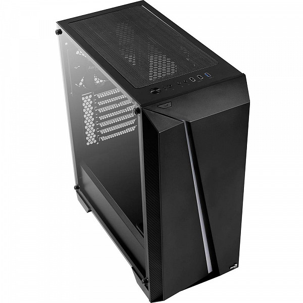 Gabinete Gamer Aerocool Cylon Pro G BK V2 ATX, RGB, com FAN, Lateral em Vidro - 68522