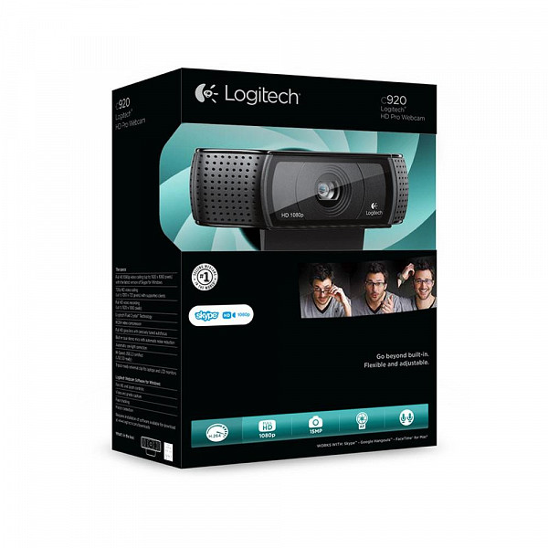 WebCam Logitech C920 Pro Full HD para Chamadas e Gravações em Video Widescreen 1080p