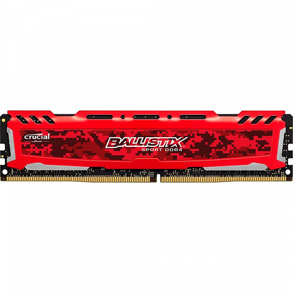 Memória Crucial Ballistix Sport LT 8GB 2666Mhz DDR4 CL16 Red - BLS8G4D26BFSE