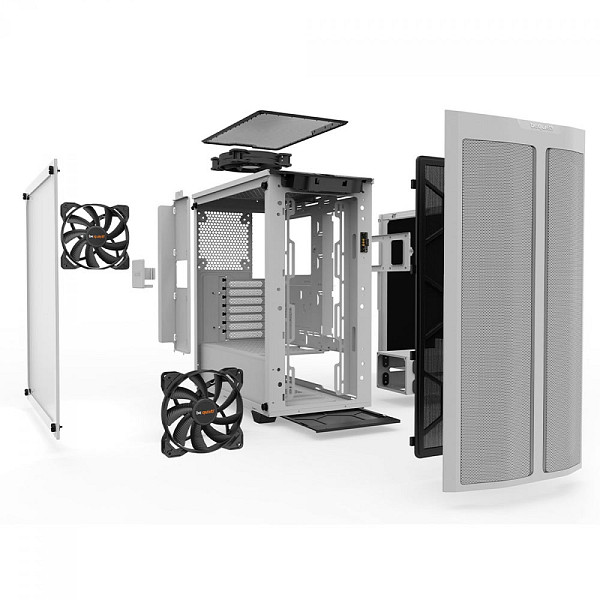 Gabinete Gamer Be quiet! Pure Base 500DX, Mid Tower, RGB, ATX, Lateral em vidro temperado, Com 3 Ventoinhas, Branco - BGW38
