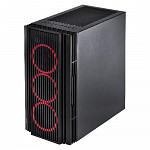 Gabinete Mid-Tower Atmos Preto Com 4 Fans 120Mm Led Vermelho - Lateral Em Vidro Temperado - Atptvm4f
