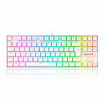 Teclado Magnético Gamer Redragon Kumara Pro Lunar White RGB Branco Switch Azul