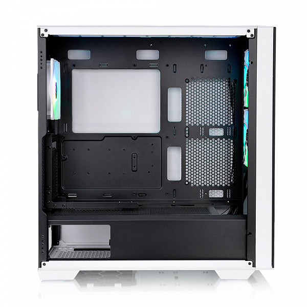 Gabinete Gamer Thermaltake Divider 370 TG ARGB Snow, Mid Tower, Vidro Temperado, Sem Fonte, 3 fans ARGB de 120 mm, Branco, CA-1S4-00M6WN-00