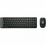 Teclado e Mouse Logitech MK220 Sem Fio Compacto Preto ABNT2