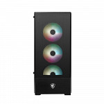 Gabinete Gamer MSI MAG Forge 112R, Mid Tower, Black, Sem Fonte, Com 4 Fans