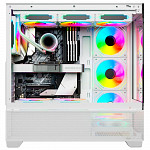 Gabinete Gamer Galax Saturno Cubo Branco Vidro Temperado Mid Tower - GLX-SATURNO-2064