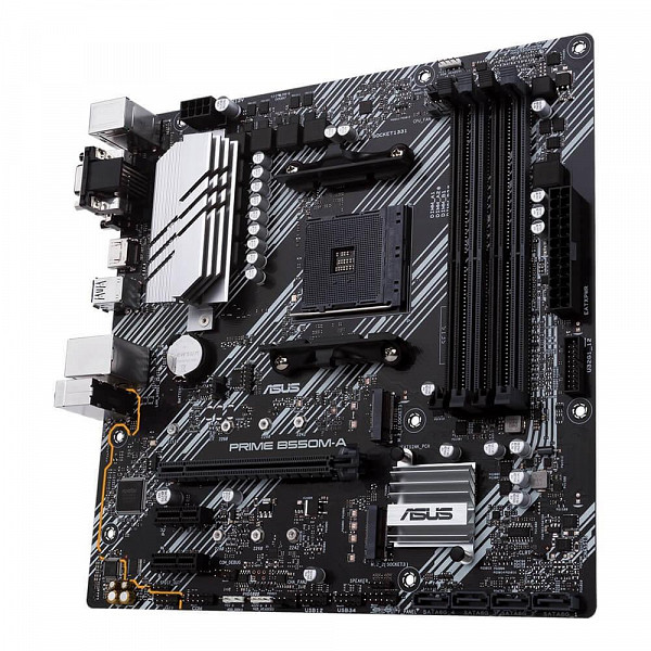 Placa Mãe Asus Prime B550M-A, AM4 DDR4, VGA DVI-D, HDMI M.2 Usb 3.2