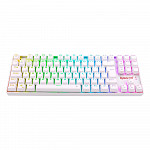 Teclado Mecânico Gamer Sem Fio Redragon Kumara Pro, RGB, Bluetooth, Switch Brown, Branco - K552RGB-BRS-W
