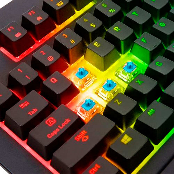 Teclado Mecanico Thermaltake X1 RGB Switch Cherry MX RGB Blue, KB-TPX-BLBRPB-01