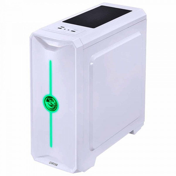 Gabinete Gamer PCYes Nova Branco com 1 Fan Led 7 Cores, Lateral em Acrílico - NOVBC7C1FCA
