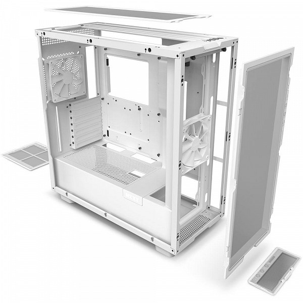 Gabinete NZXT H7 Flow, Mid Tower, ATX, Lateral em Vidro Temperado, 2x Fans, Branco - CM-H71FW-01
