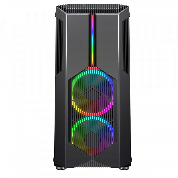 Gabinete Gamer Redragon Grindor, Mid Tower, 2x Fans 120mm RGB, Lateral em Vidro Temperado, Preto - GC-616