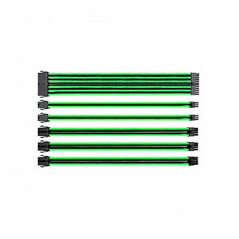 Cabo Mod Sleeved Preto e Verde 30cm Thermaltake AC-034CN1NANA1