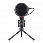 Microfone Gamer Streamer Redragon Quasar C/ Tripé, USB, Black, GM200