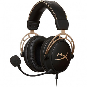 Headset Gamer HyperX Cloud Alpha Gold, Drivers 50mm, Preto e Dourado - HX-HSCA-GD/NAP